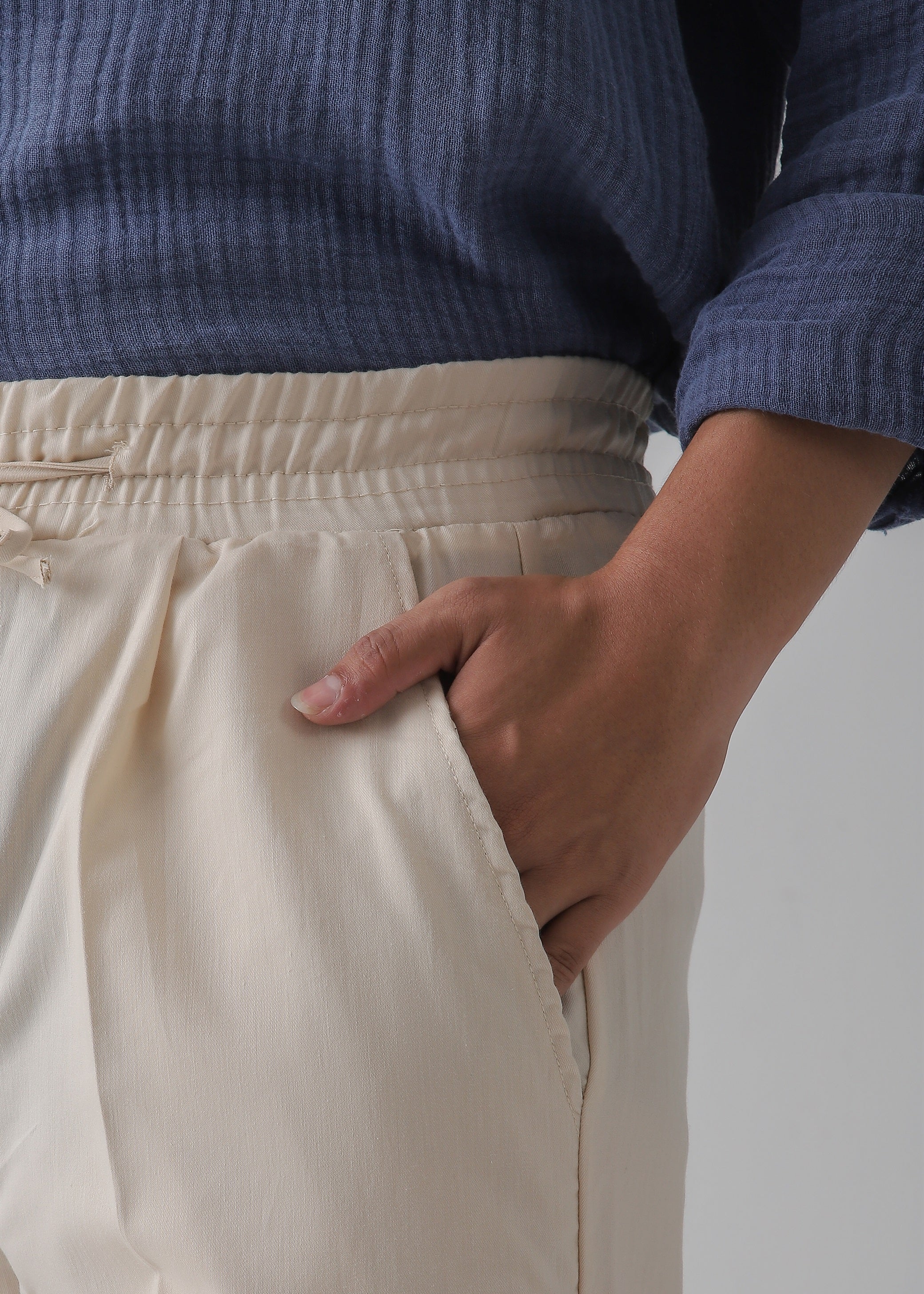 BEIGE LINEN TROUSER - Image 3