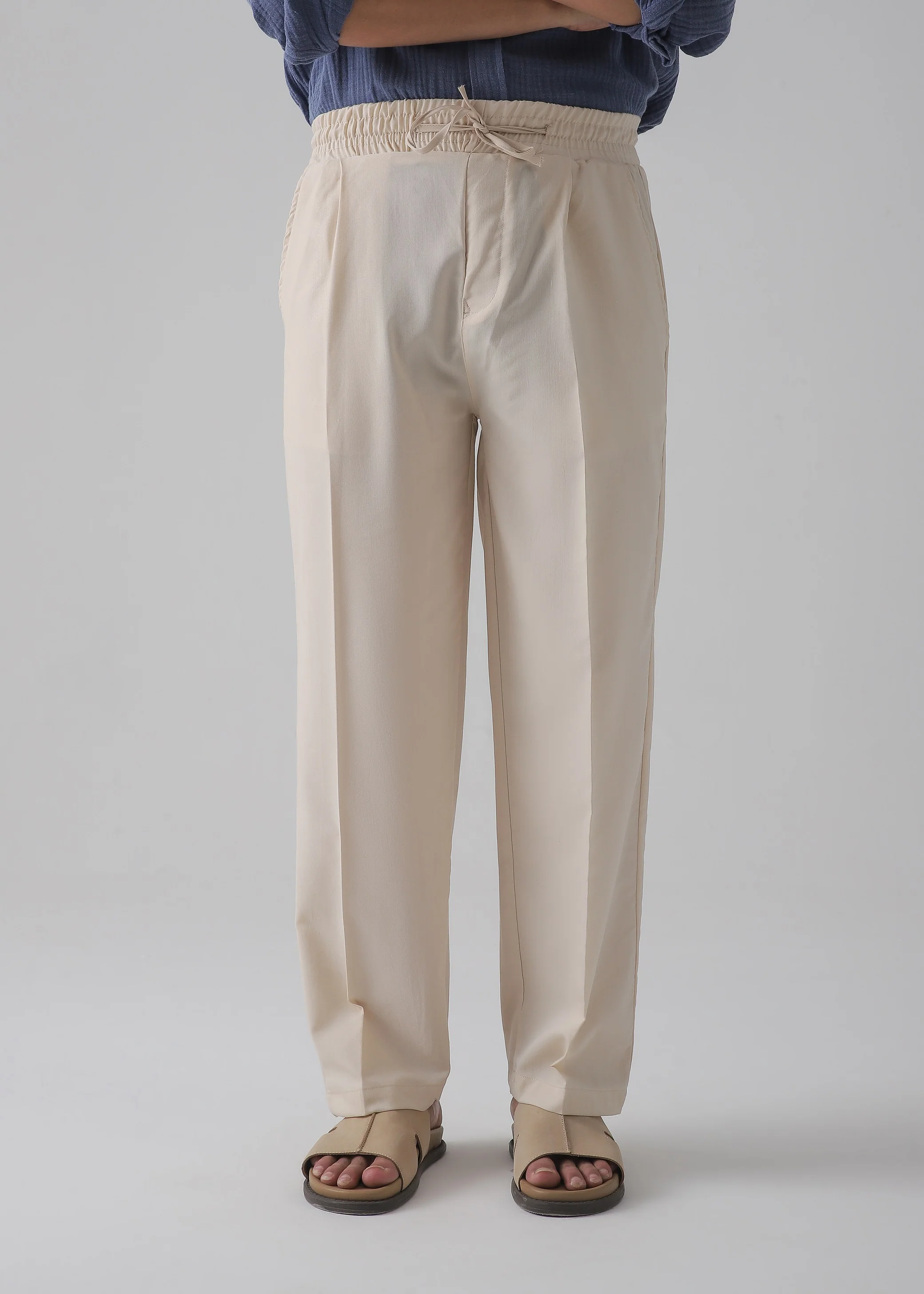 BEIGE LINEN TROUSER - Image 4