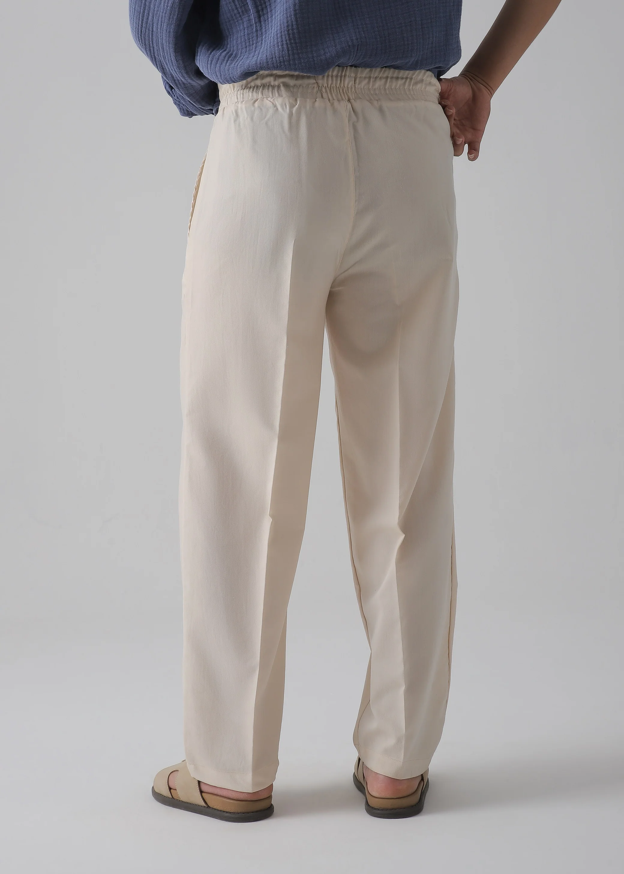 BEIGE LINEN TROUSER - Image 5