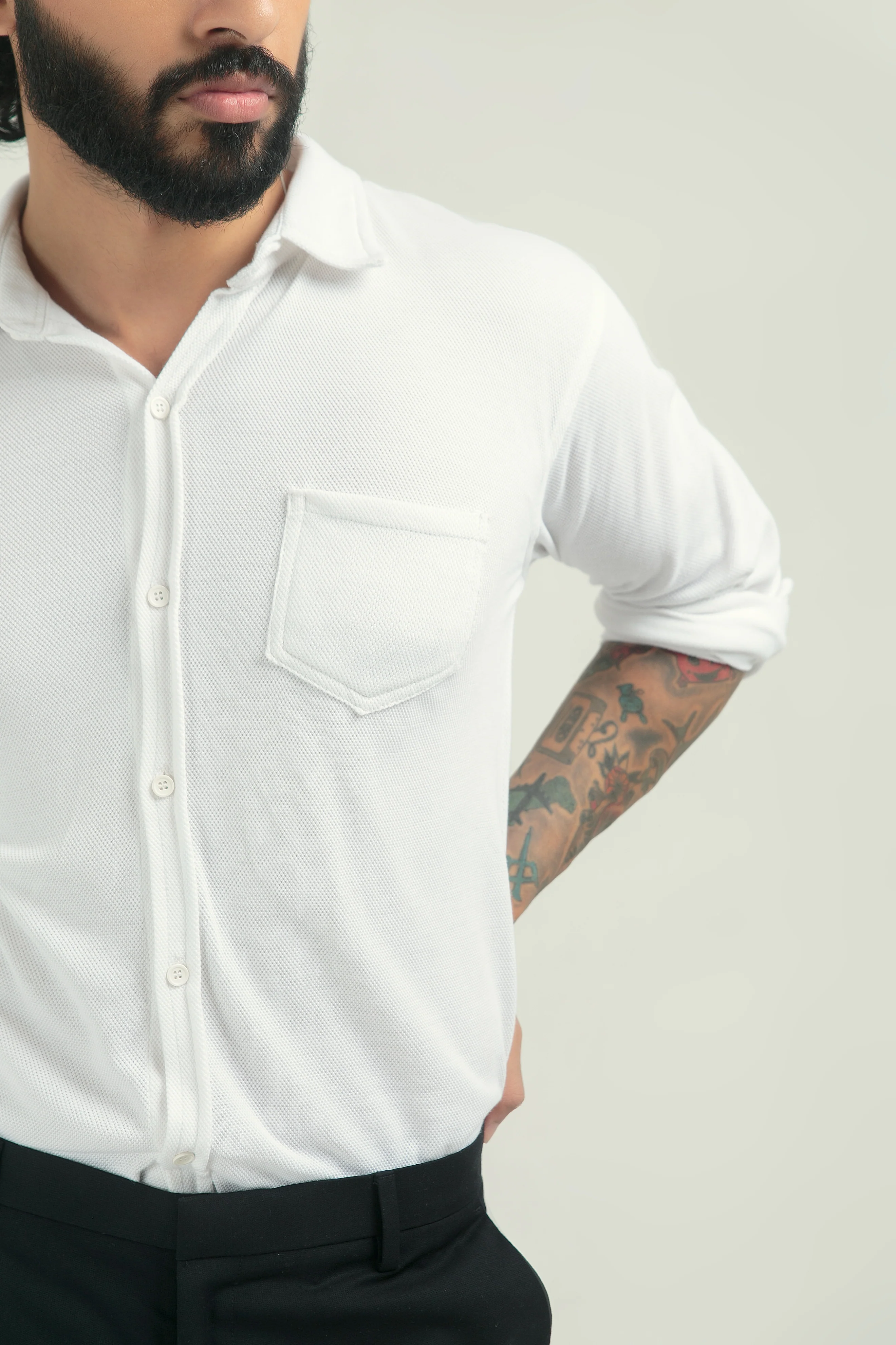 BUTTON-DOWN SHIRT | WHITE - Image 3