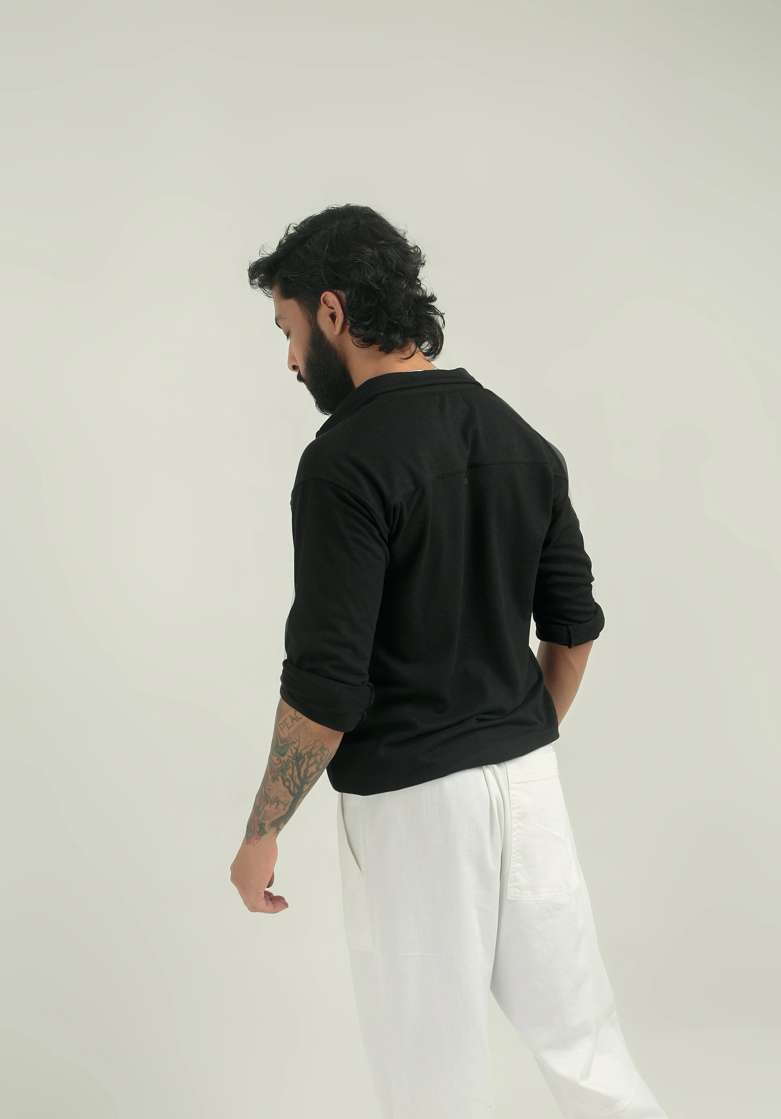 BUTTON-DOWN SHIRT | BLACK - Image 3