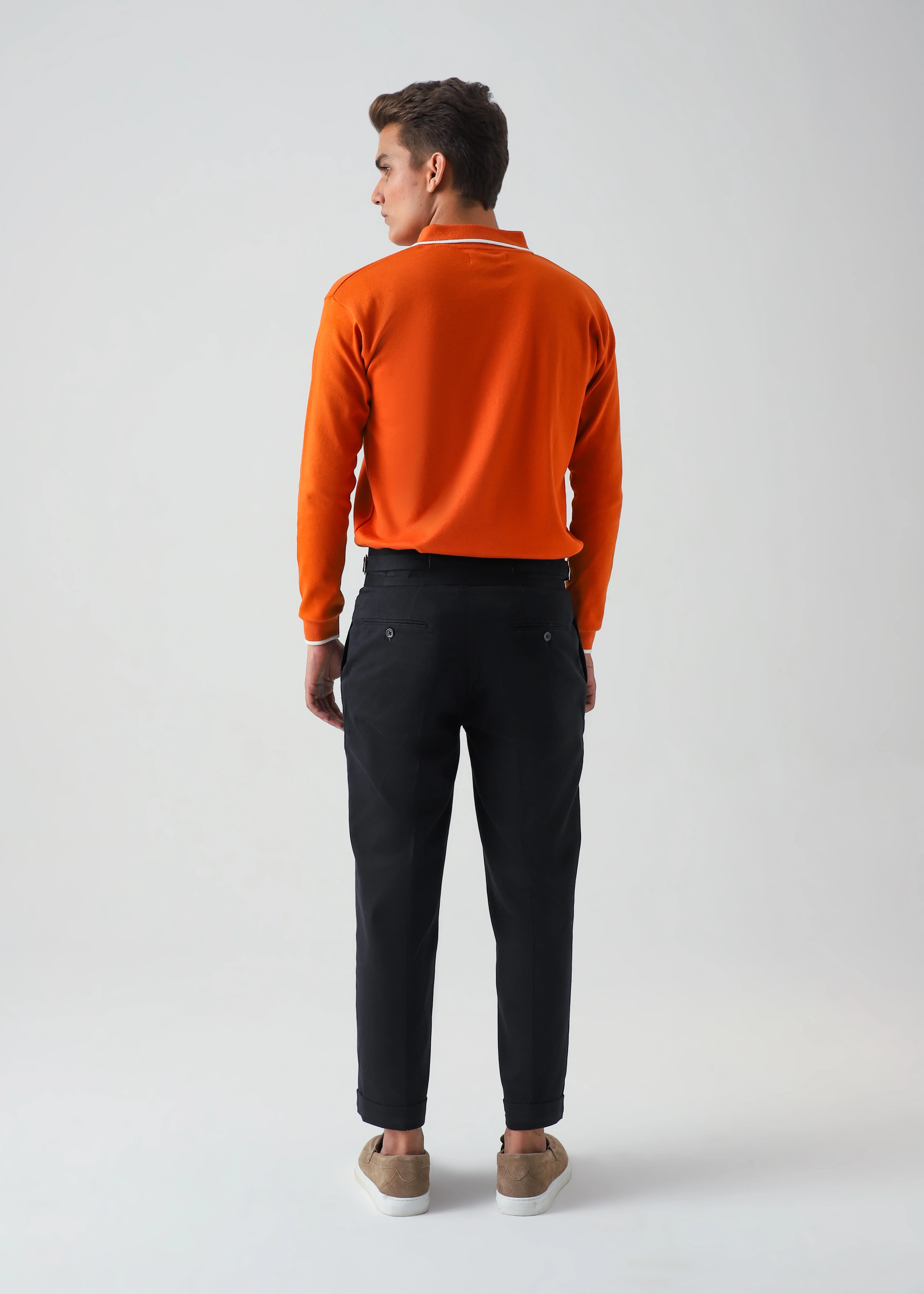 CLASSIC FULL SLEEVES POLO - ORANGE - Image 5