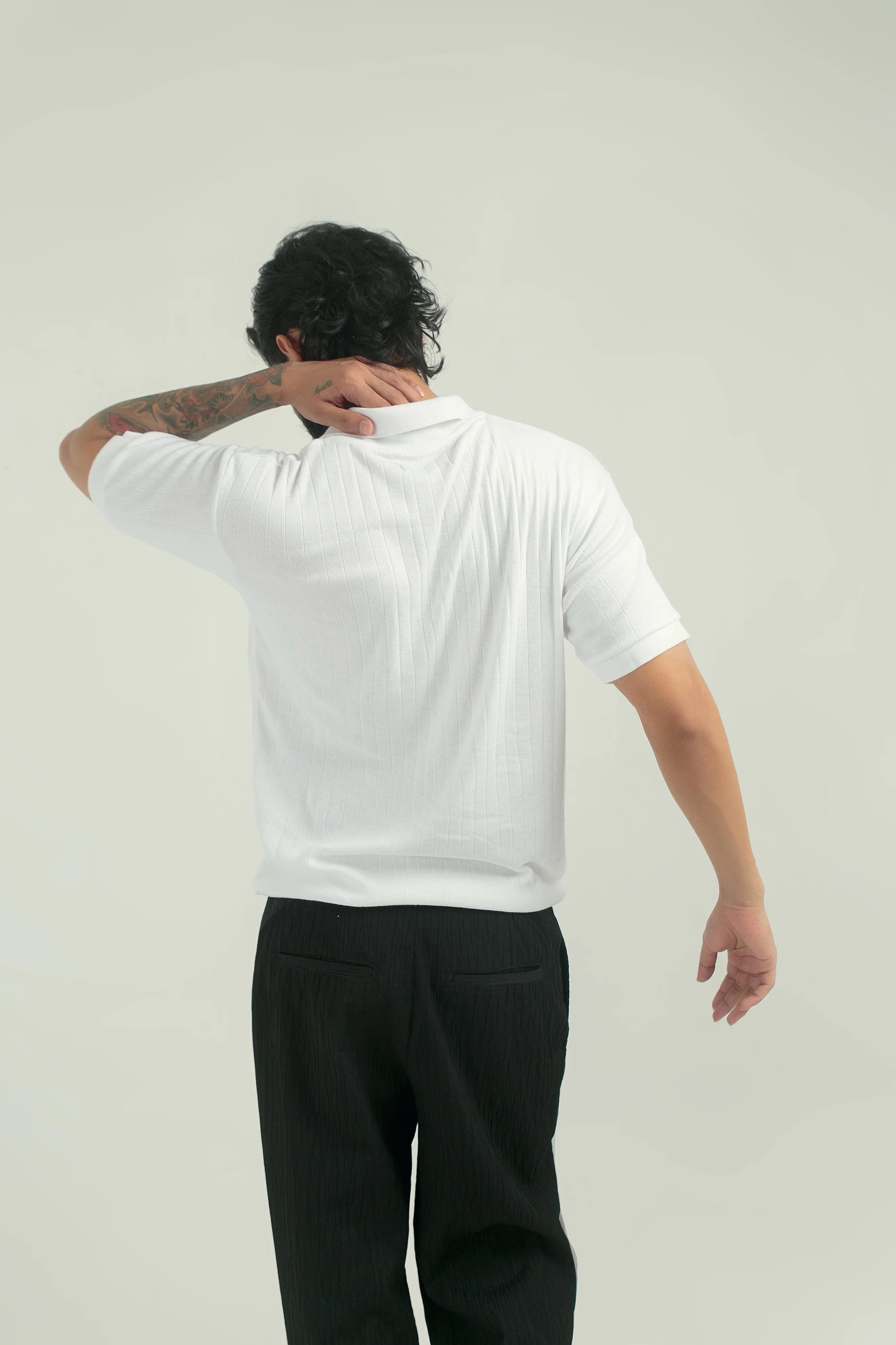 DROP NEEDLE ZIP POLO | WHITE - Image 4