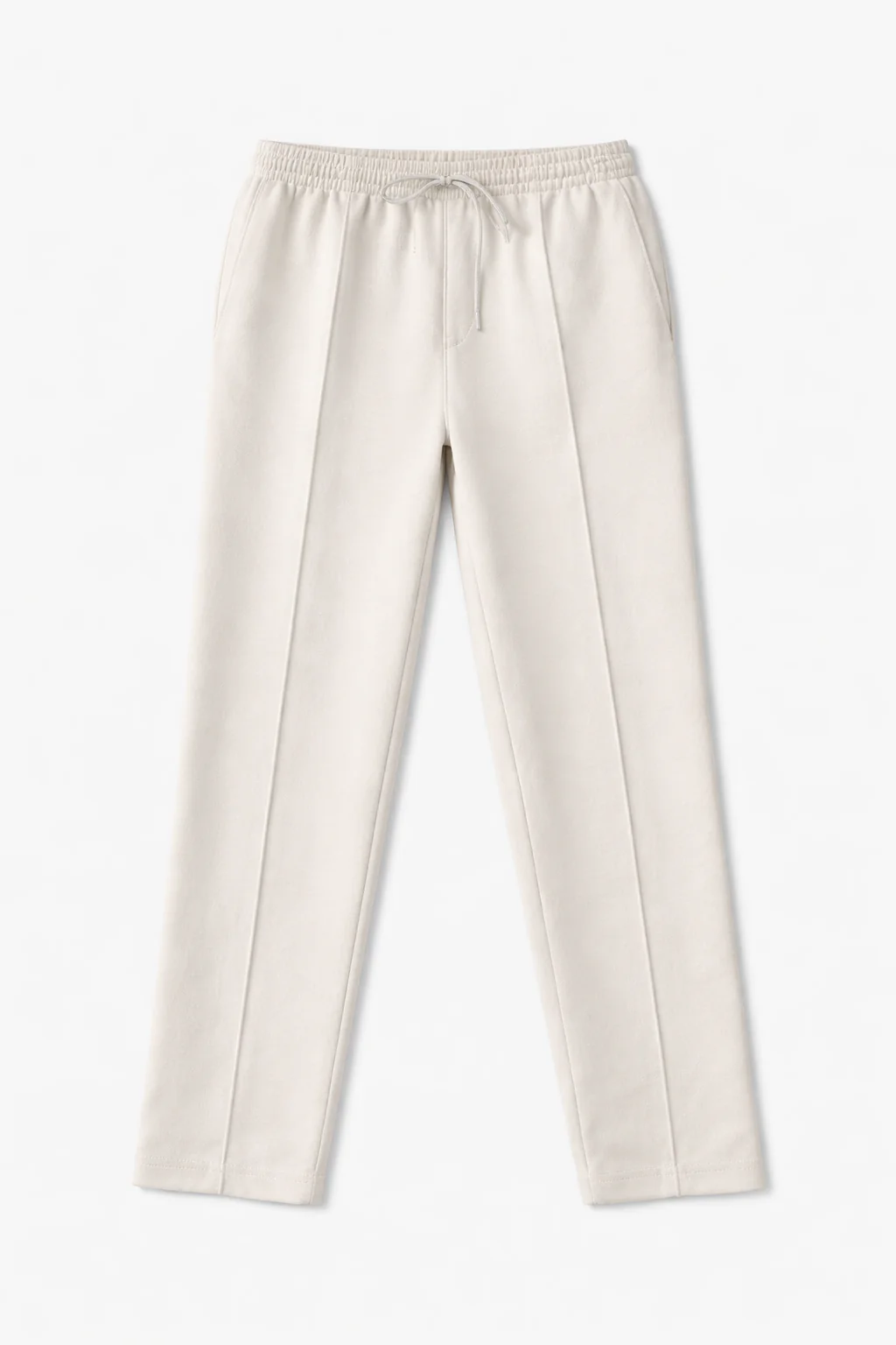 PINTUCK STRAIGHT FIT TROUSER - BEIGE - Image 3
