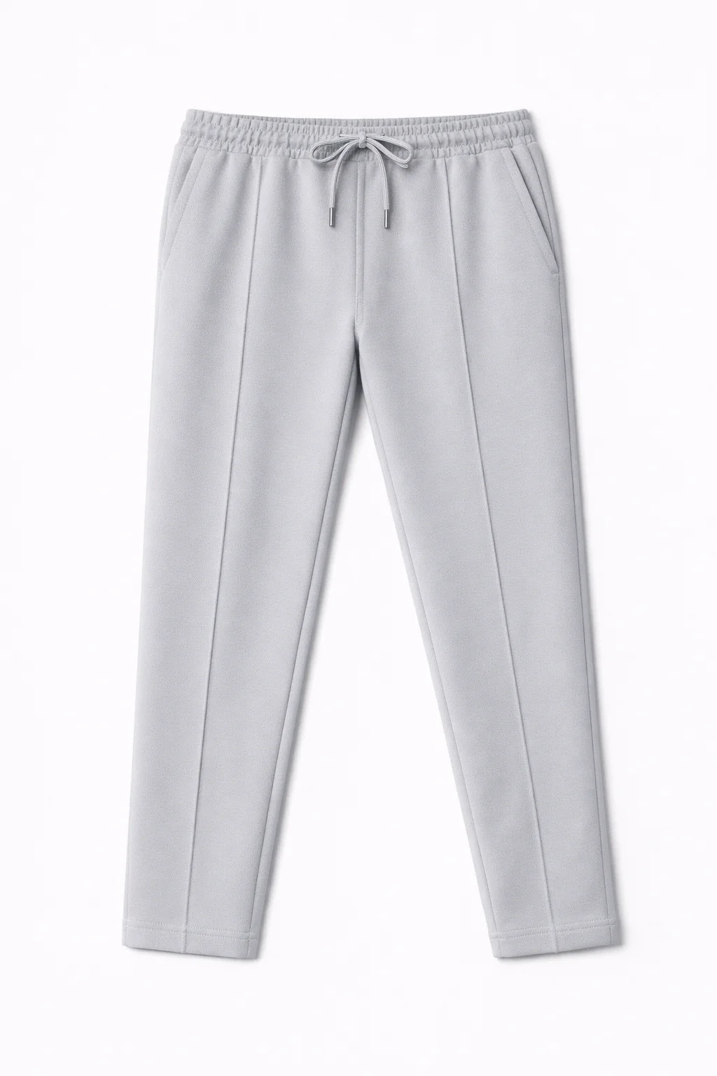 PINTUCK STRAIGHT FIT TROUSER - GREY - Image 3